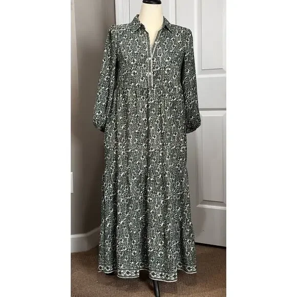 Max Studio London Sz S Dress Sheer Coastal Boho Bohemian Flowy - Picture 1 of 9